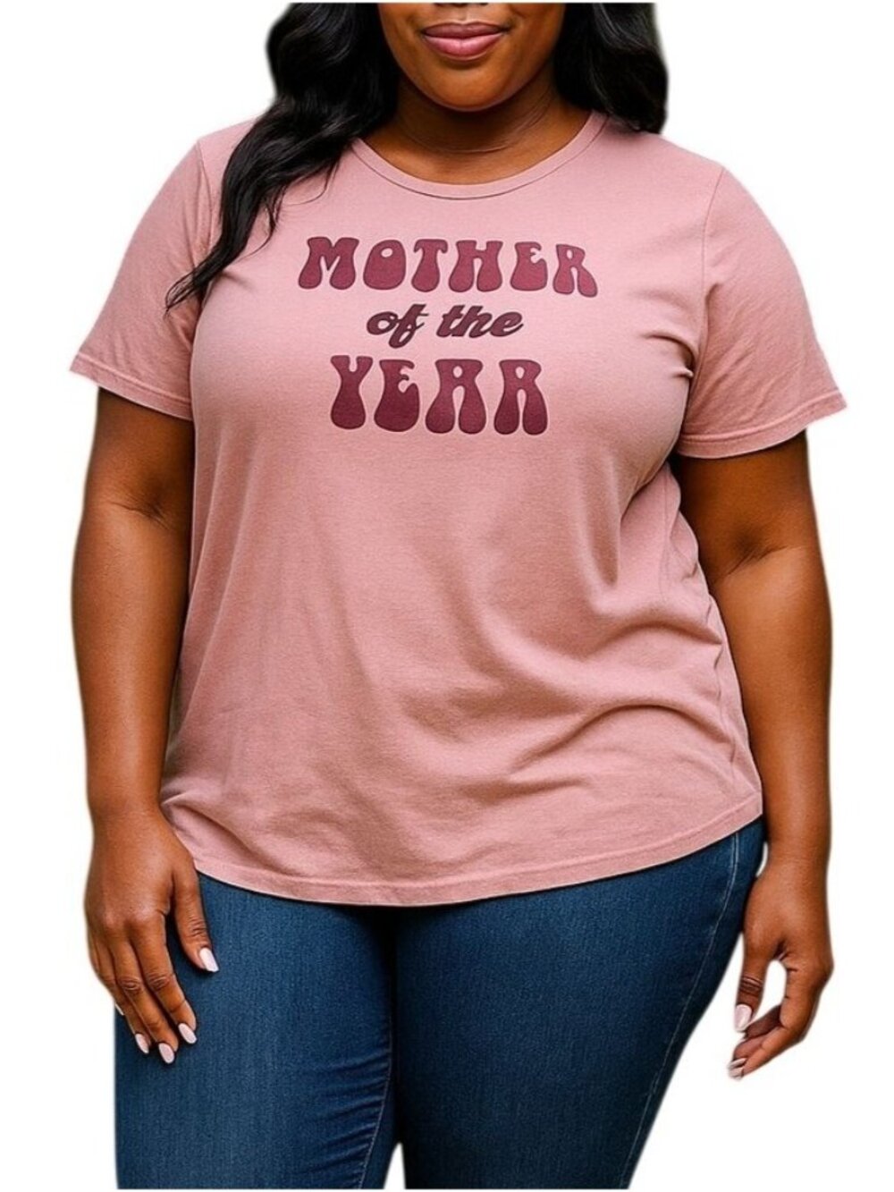 Way To Celebrate!  Size XL Top Mother's Day Womens Relaxed Fit Graphic T-Shirt